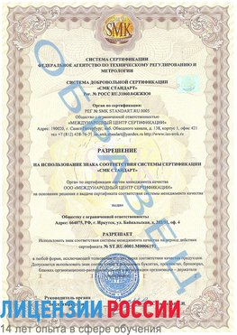 Образец разрешение Шумерля Сертификат ISO 50001